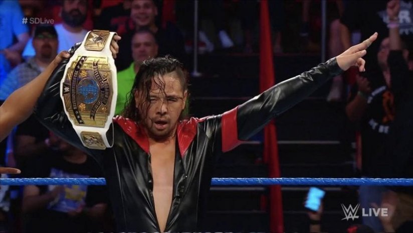 Shinsuke Nakamura with WWE Intercontinental Title