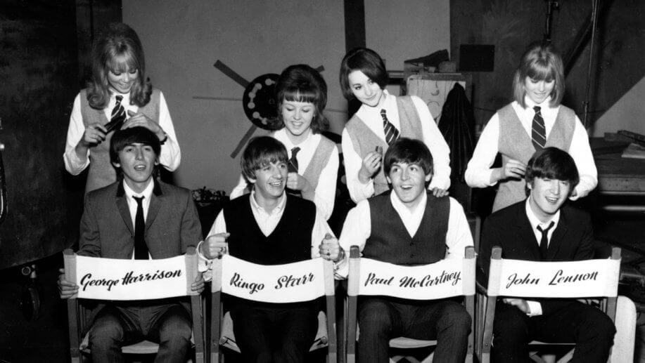Beatles in chairs